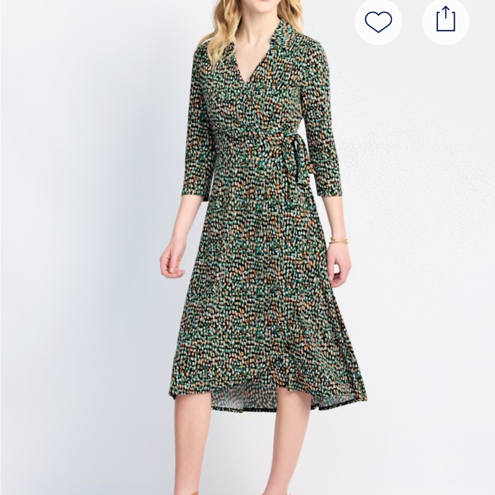 NWT Gilli Green and Taupe Long Sleeve Dress. Size XL - Picture 4 of 9